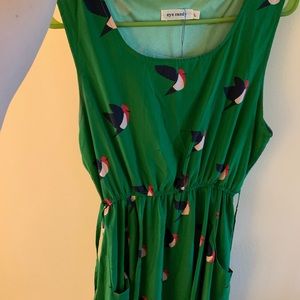 Eye Candy Green Hummingbird Dress